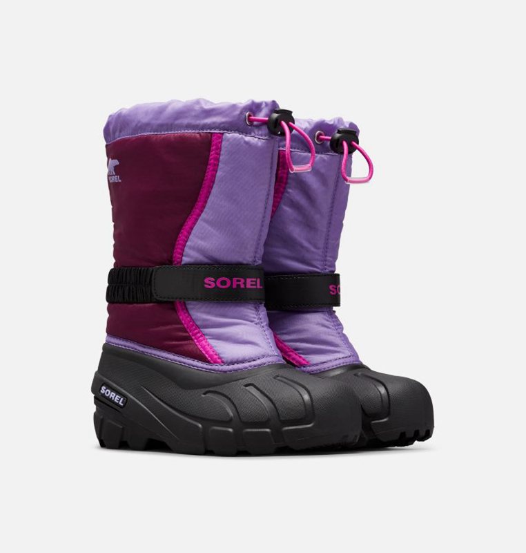 Sorel Youth Flurry™ - Kids Snow Boots Purple/Black - 423076LSA